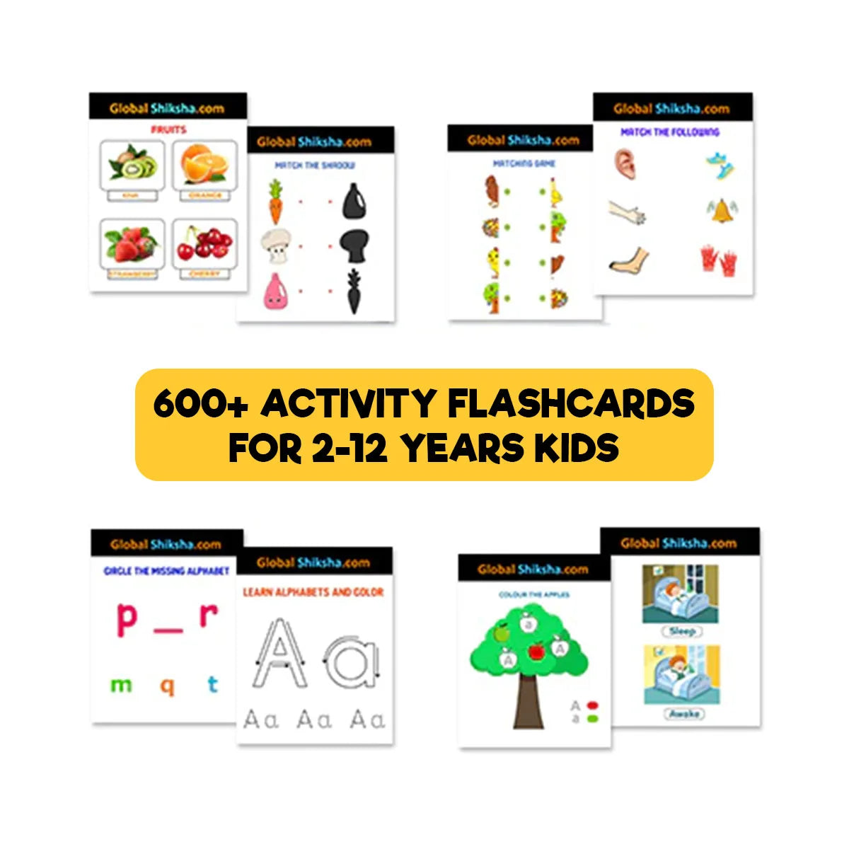Activity Flash Cards for Nursery Kids