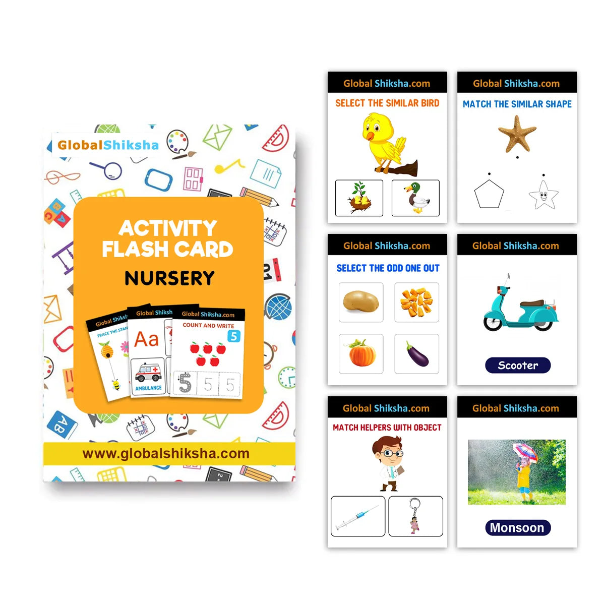 Activity Flash Cards for Nursery Kids