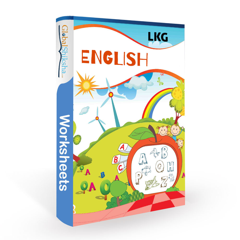 Printed Worksheets for Nursery/LKG - English ( 100 work sheets + 1 parental mannual )