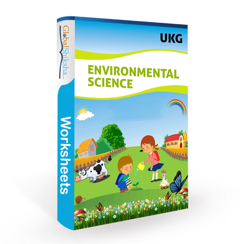 Printed Worksheets for UKG - Environmental Science (EVS) ( 80 worksheet + 1 parental manual )