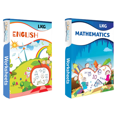 Printed Worksheets for Nursery/LKG - Maths & English ( 200 work sheets + 1 parental mannual )
