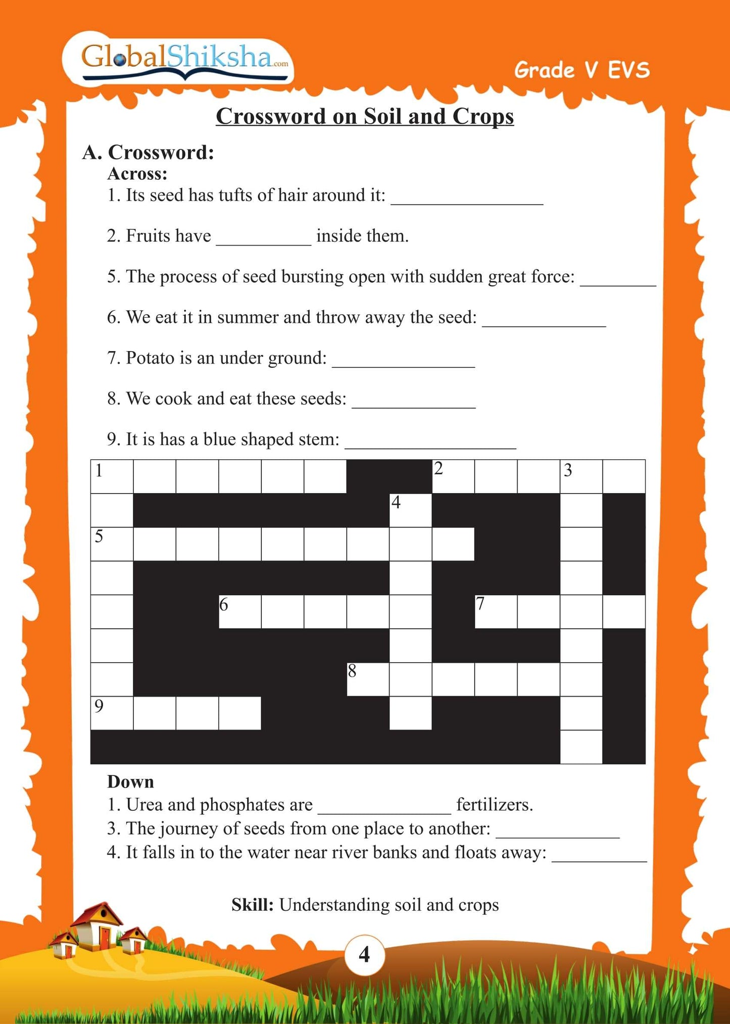Printed Worksheets for Class 5 - Environmental Science (EVS) ( 80 worksheet + 1 parental manual )