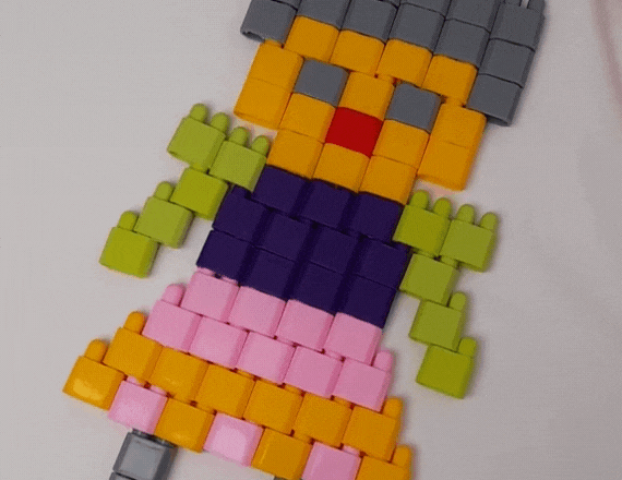 GlobalShiksha DIY Jumbo Pack of 400+ Bullet Shape Educational Building Blocks for Kids -Interlocking Plastic Smart Activity Construction Blocks Set | Robot, Pyramid, Army Tank, Rocket etc. (Multicolour)