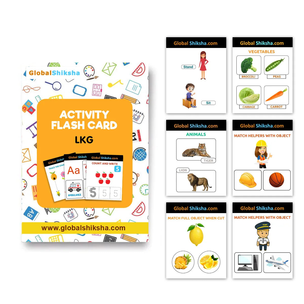 Activity Flash Cards for LKG Kids