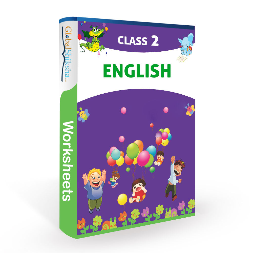 Printed Worksheets for Class 2 - English ( 100 worksheets + 1 parental mannual )