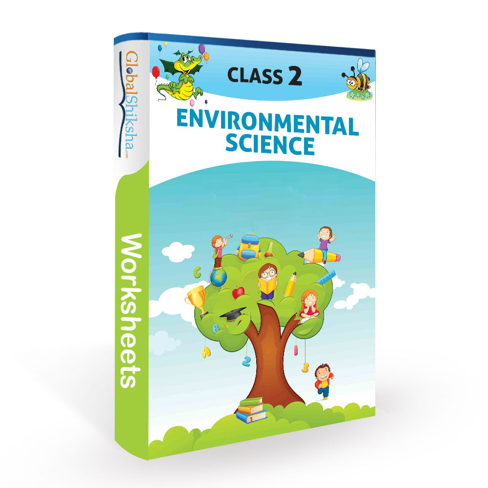 Printed Worksheets for Class 2 - Environmental Science (EVS) ( 80 worksheets + 1 parental mannual )
