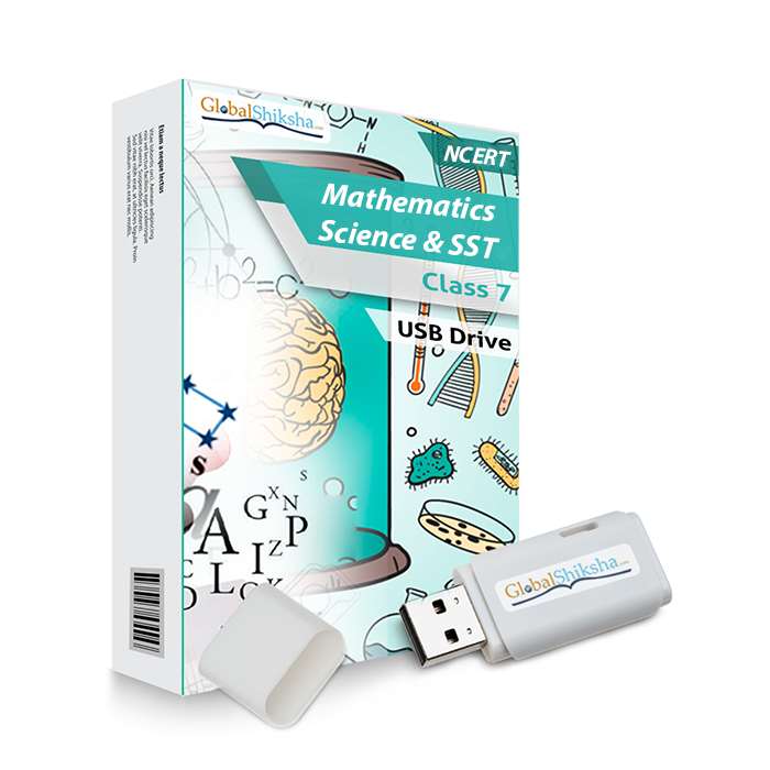 NCERT Class 7 Maths, Science and Social Science Animated Pendrive in English