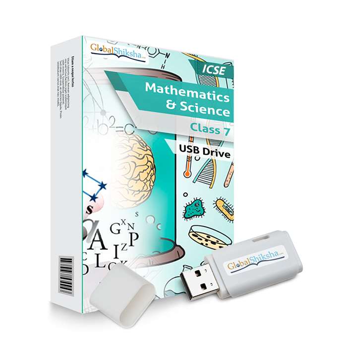 ICSE Class 7 Maths & Science Animated Pendrive in English