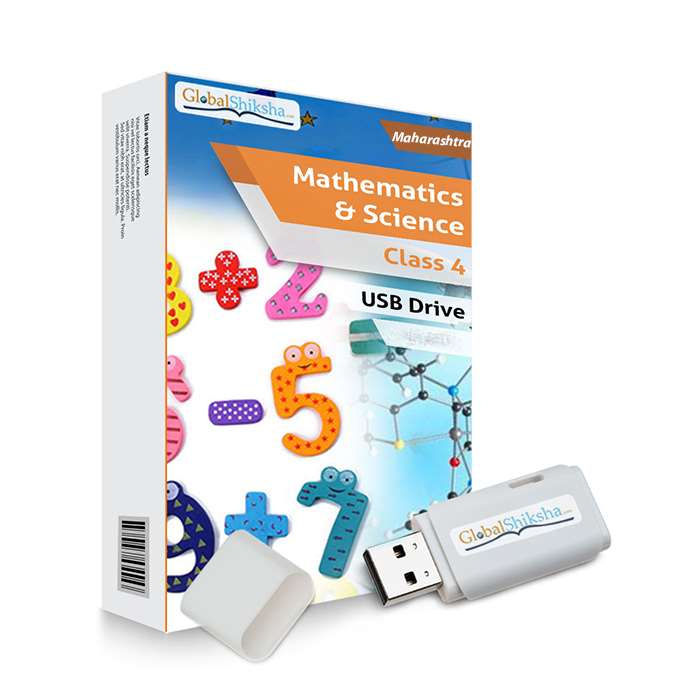 Maharashtra State Board Class 4 Maths & Science Animated Pendrive in English