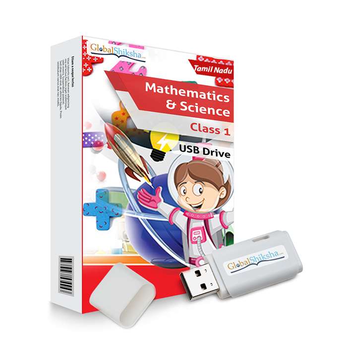 Tamil Nadu State Board Class 1 Maths & Science Animated Pendrive in English