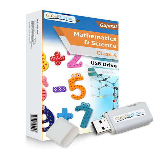 Gujarat State Board Class 4 Maths & Science Animated Pendrive in English