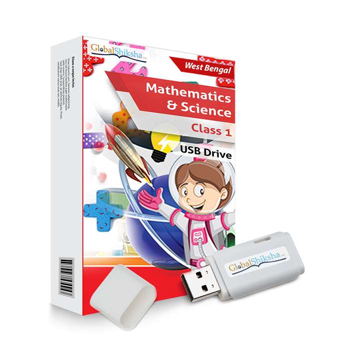 West Bengal State Board Class 1 Maths & EVS Animated Pendrive in English