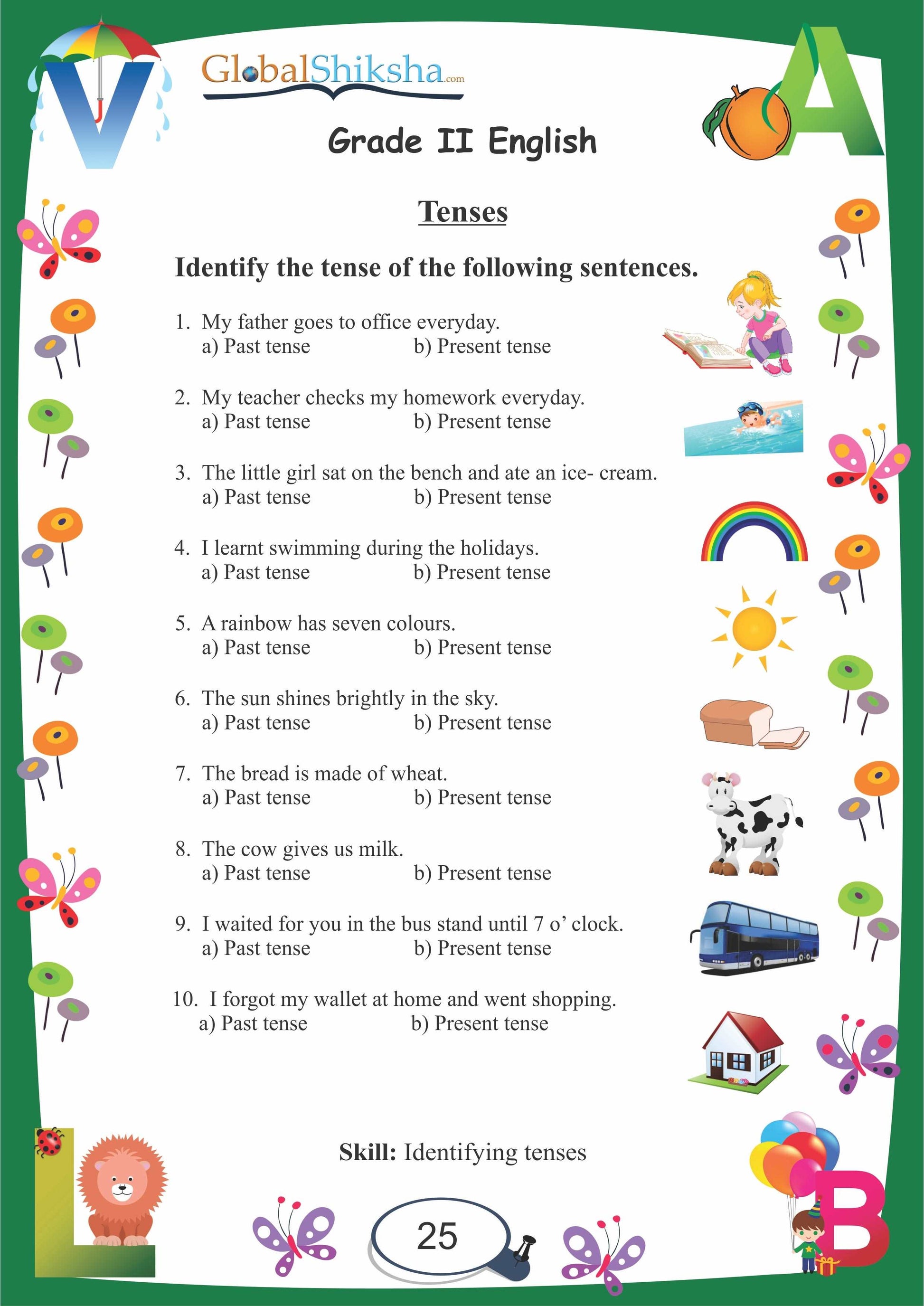 Worksheets for Class 2 - English