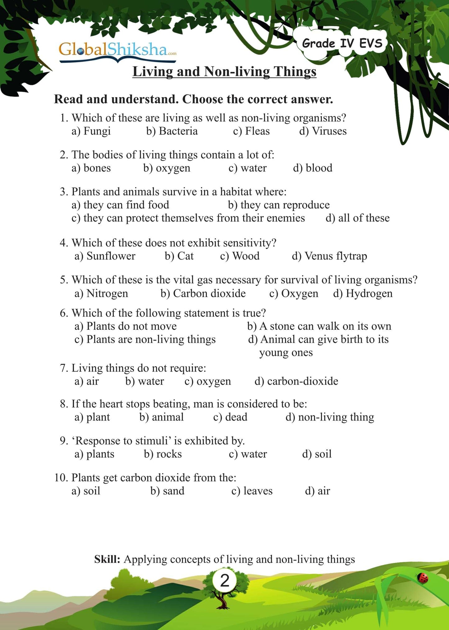 Printed Worksheets for Class 4 - Environmental Science (EVS)  ( 80 worksheet + 1 parental manual )