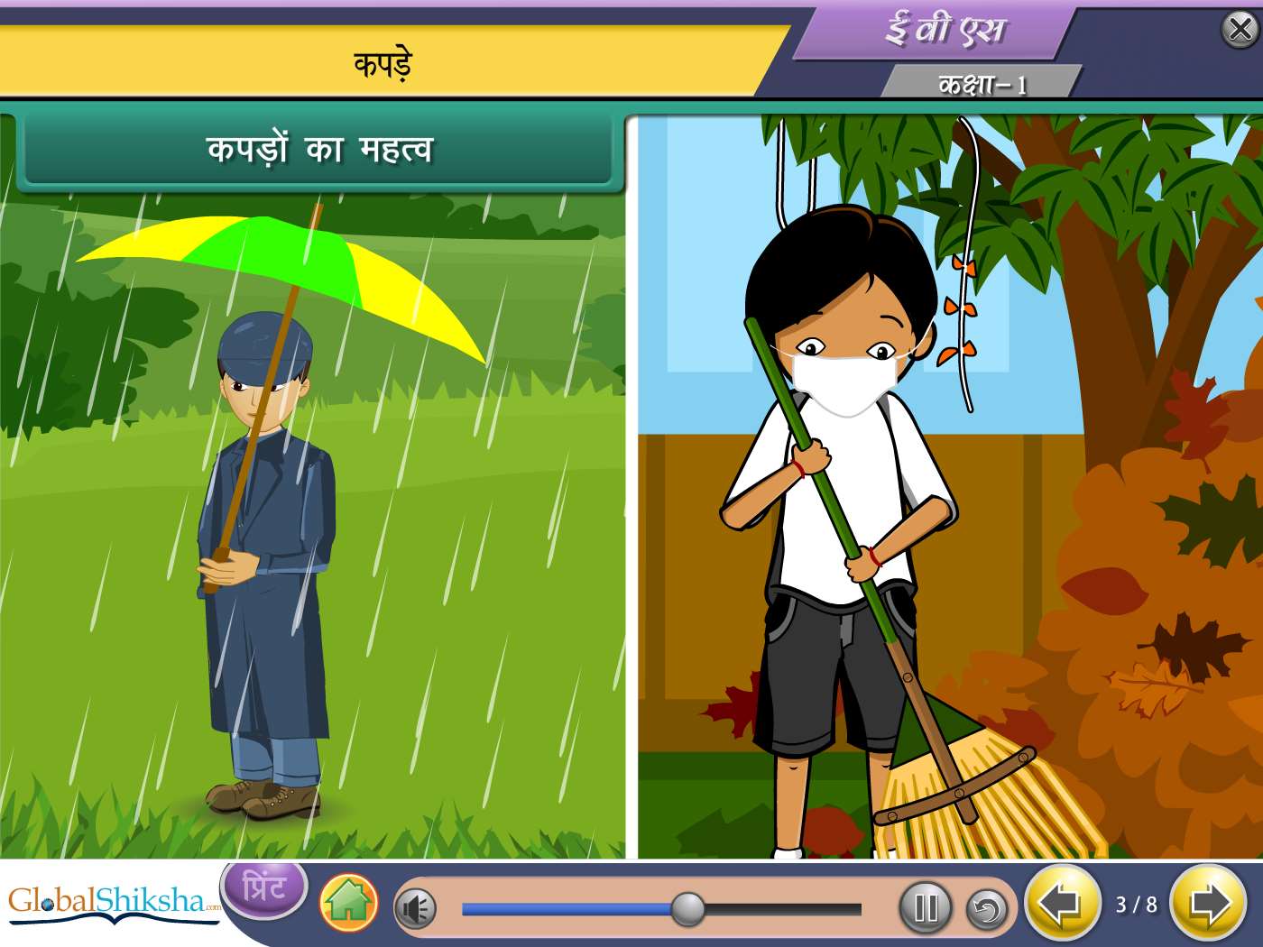 CBSE Class 1 Maths & Science Animated Pendrive in Hindi