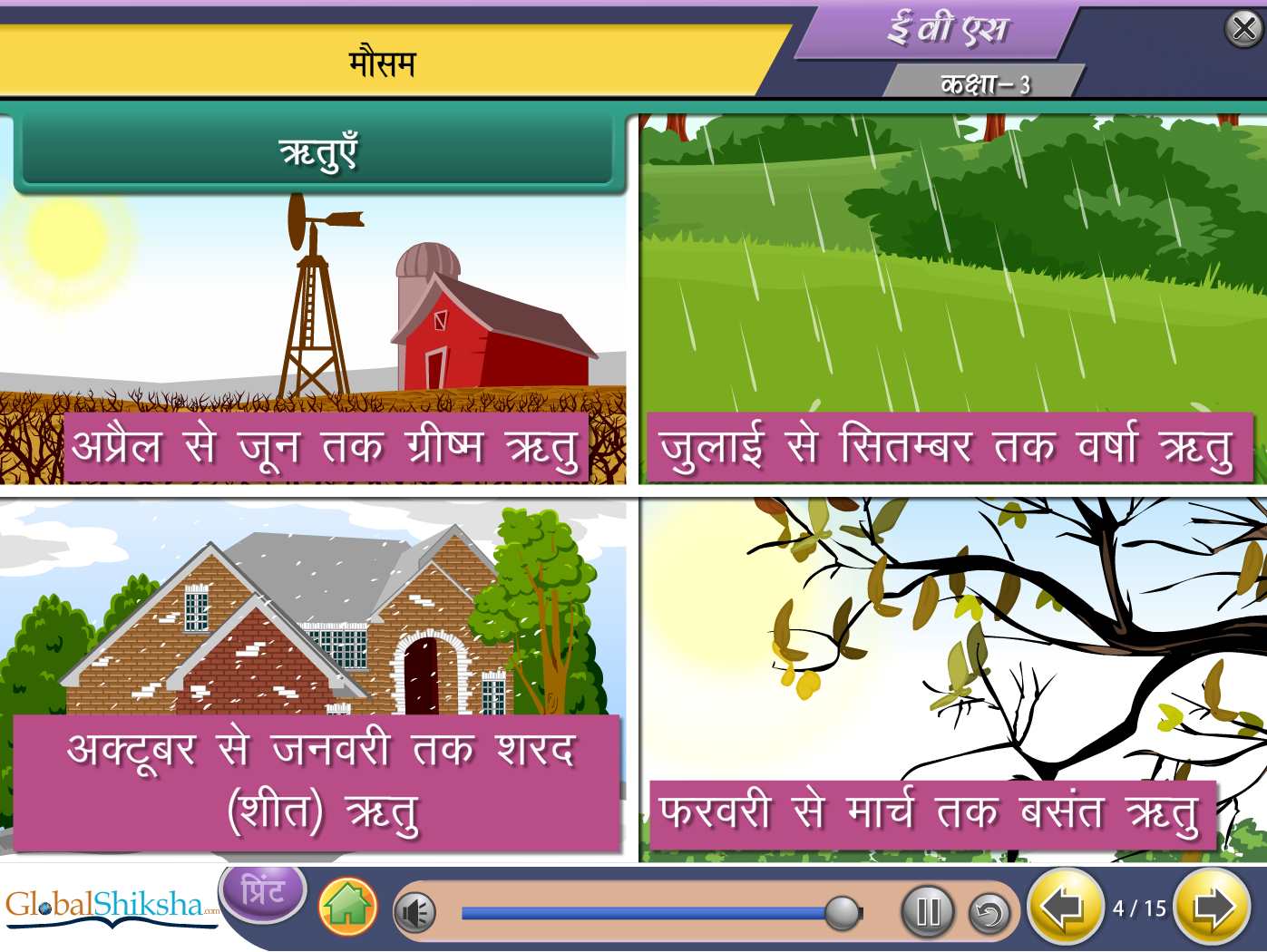 CBSE Class 3 Maths & Science Animated Pendrive in Hindi