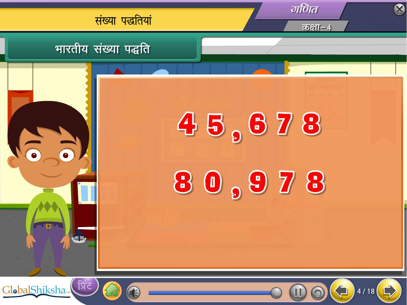 CBSE Class 4 Maths & Science Animated Pendrive in Hindi