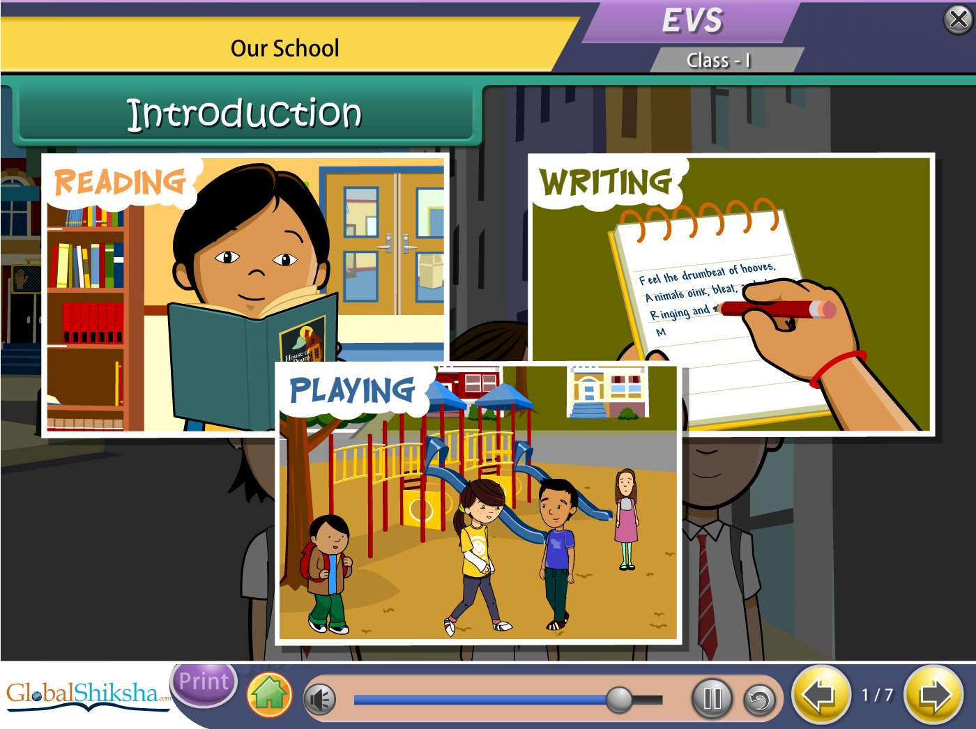 West Bengal State Board Class 1 Maths & EVS Animated Pendrive in English