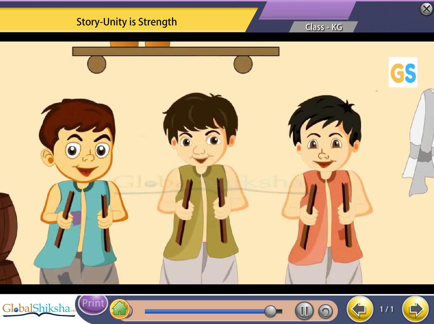 Gujarat State Board LKG General knowledge, Stories & Rhymes Animated Pendrive in English